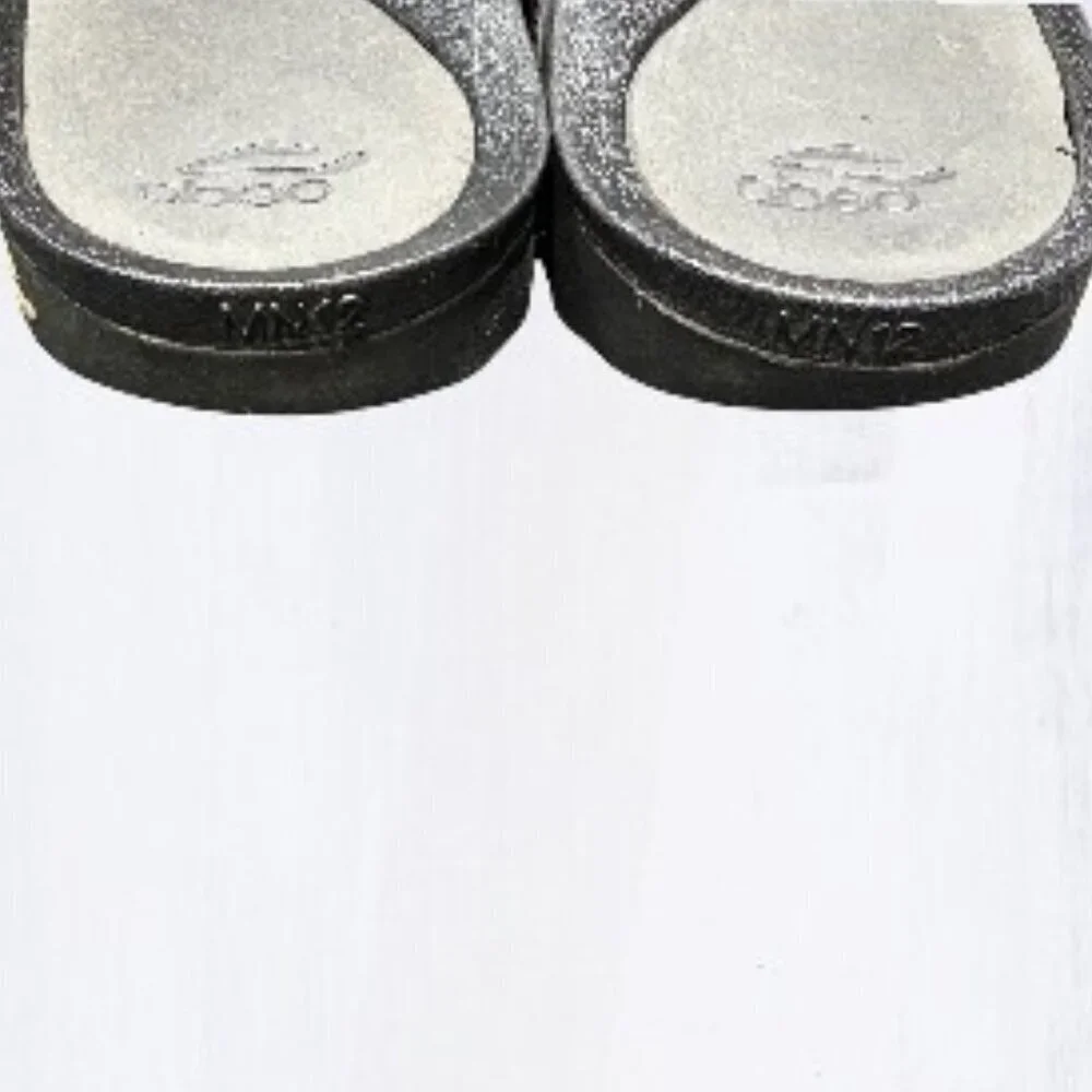 ABEO Zuma Post Flip Flop Sandals Black Size 12